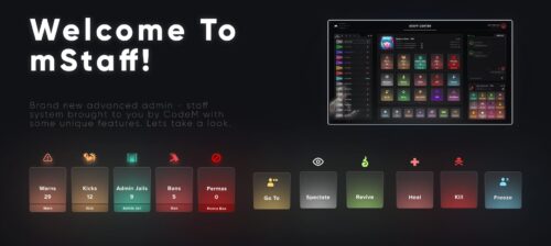 CodeM mStaff - Admin Menu