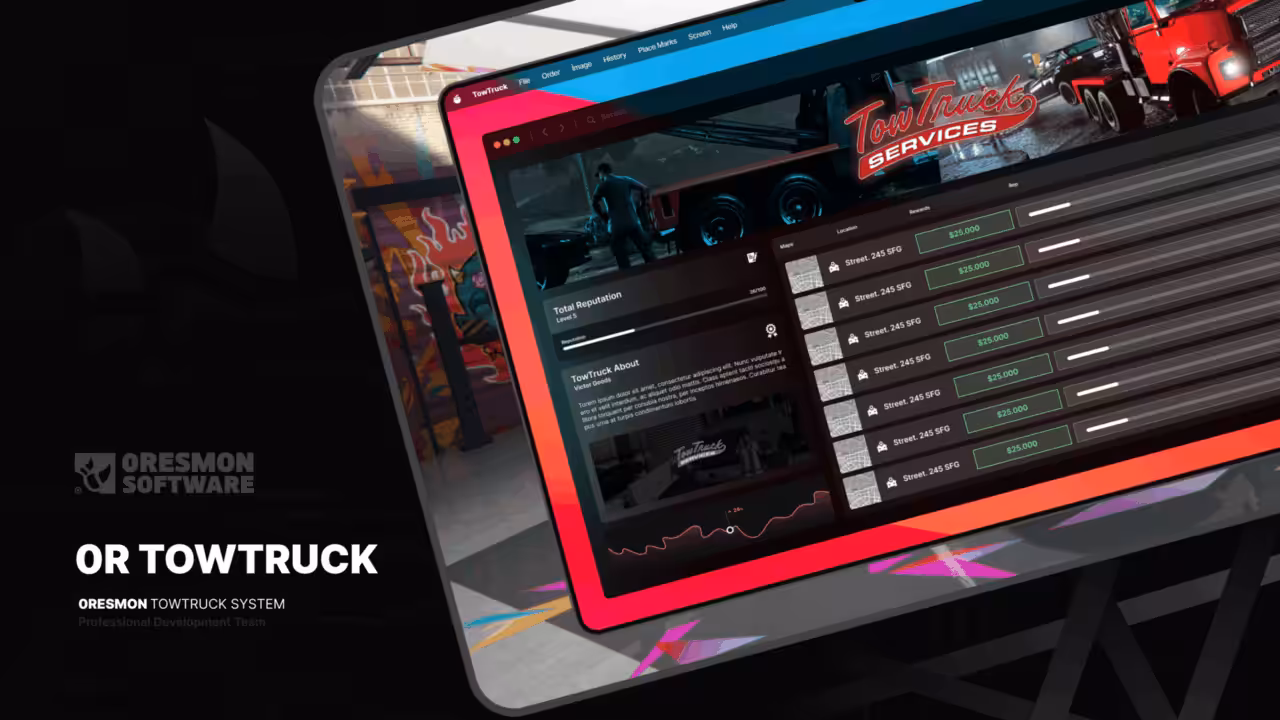 FiveM Towtruck Script by 0Resmon | 0R-TowTruck FiveM Towtruck Script by 0Resmon | 0R-TowTruck