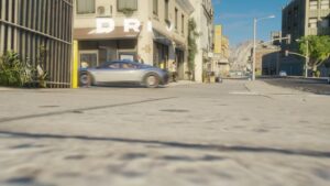 Street entrance of the FiveM driving school MLO in Los Santos