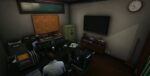 Back office of the O'Deas Pharmacy FiveM MLO with desks, monitors and a safe