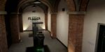 Brick-arched vault corridor with the Fleeca logo inside the WXMAPS bank MLO for FiveM