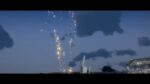 Fireworks over the Grand Senora Raceway grandstands at night in FiveM