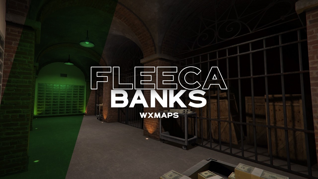 Fleeca Banks MLO WXMAPS Fleeca Bank MLO vault with safe deposit boxes and caged storage in FiveM