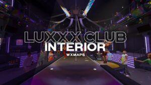 LUXXX CLUB nightclub MLO main floor in FiveM with runway stage, poles and disco ball