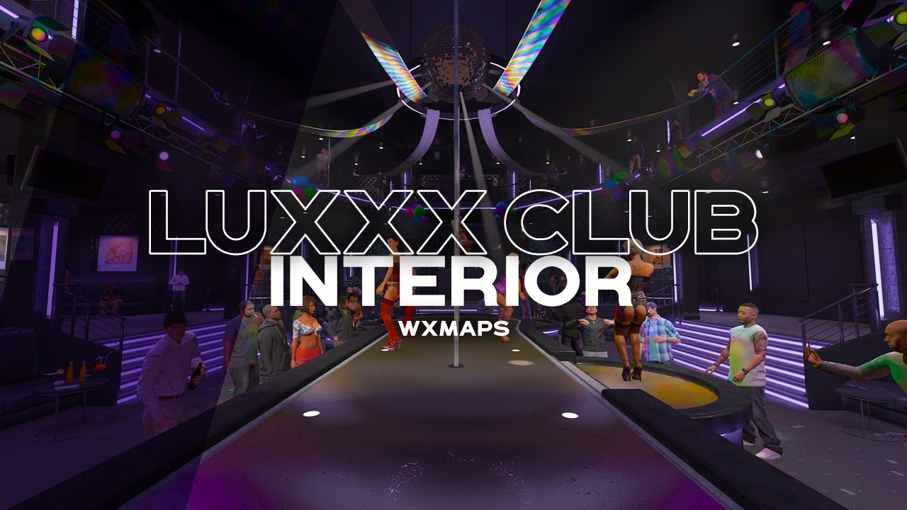 LUXXX Club Nightclub MLO LUXXX CLUB nightclub MLO main floor in FiveM with runway stage, poles and disco ball